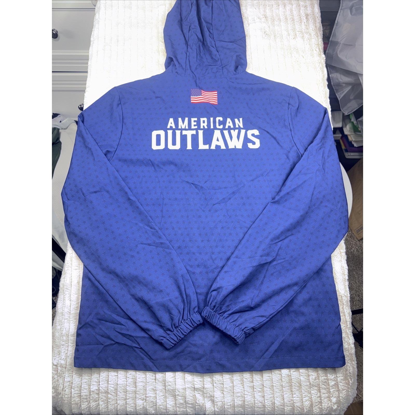 American Outlaws Jacket Mens Sblue Aop Hooded Full Zip Stimulus Soccer World Cup